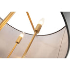 Varaluz 368P05GOB Painted Gold,Black Leather Secret Agent 5-lt Pendant - Painted Gold/black Leather Image 3