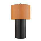 Varaluz 368T01BLC Black,Camel Leather Secret Agent 1-lt Table Lamp - Black/camel Leather Image 1