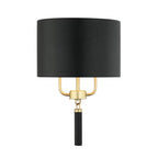 Varaluz Secret Agent Secret Agent 2-lt Sconce - Black/camel Leather