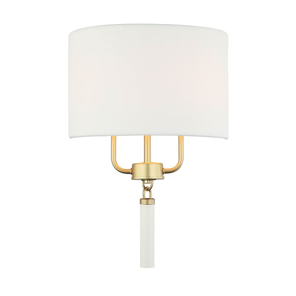Varaluz Secret Agent Secret Agent 2-lt Sconce - Black/camel Leather
