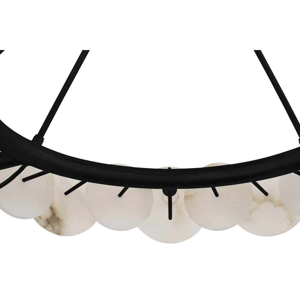 Varaluz 370C06MB Matte Black Cosmos 6-lt   Chandelier - Matte Black Image 3