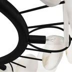 Varaluz 370C06MB Matte Black Cosmos 6-lt   Chandelier - Matte Black Image 2
