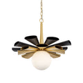 Varaluz 372P01LMBFG Matte Black,French Gold Daphne 1-lt Large Pendant - Matte Black/french Gold Image 1