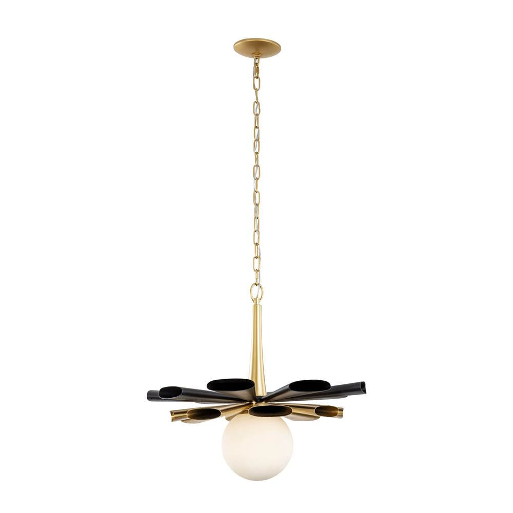 Varaluz Daphne 1-lt Large Pendant - Matte Black/french Gold