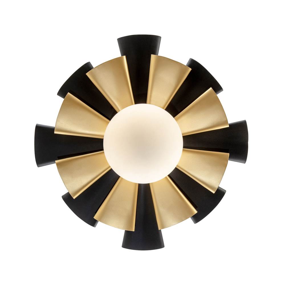 Varaluz 372P01LMBFG Matte Black,French Gold Daphne 1-lt Large Pendant - Matte Black/french Gold Image 6