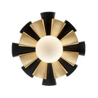 Varaluz 372P01LMBFG Matte Black,French Gold Daphne 1-lt Large Pendant - Matte Black/french Gold Image 6
