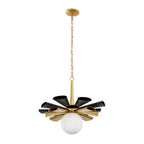 Varaluz 372P01LMBFG Matte Black,French Gold Daphne 1-lt Large Pendant - Matte Black/french Gold Image 5