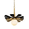 Varaluz 372P01MMBFG Matte Black,French Gold Daphne 1-lt Medium Pendant - Matte Black/french Gold Image 1