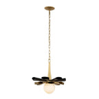 Varaluz Daphne 1-lt Medium Pendant - Matte Black/french Gold