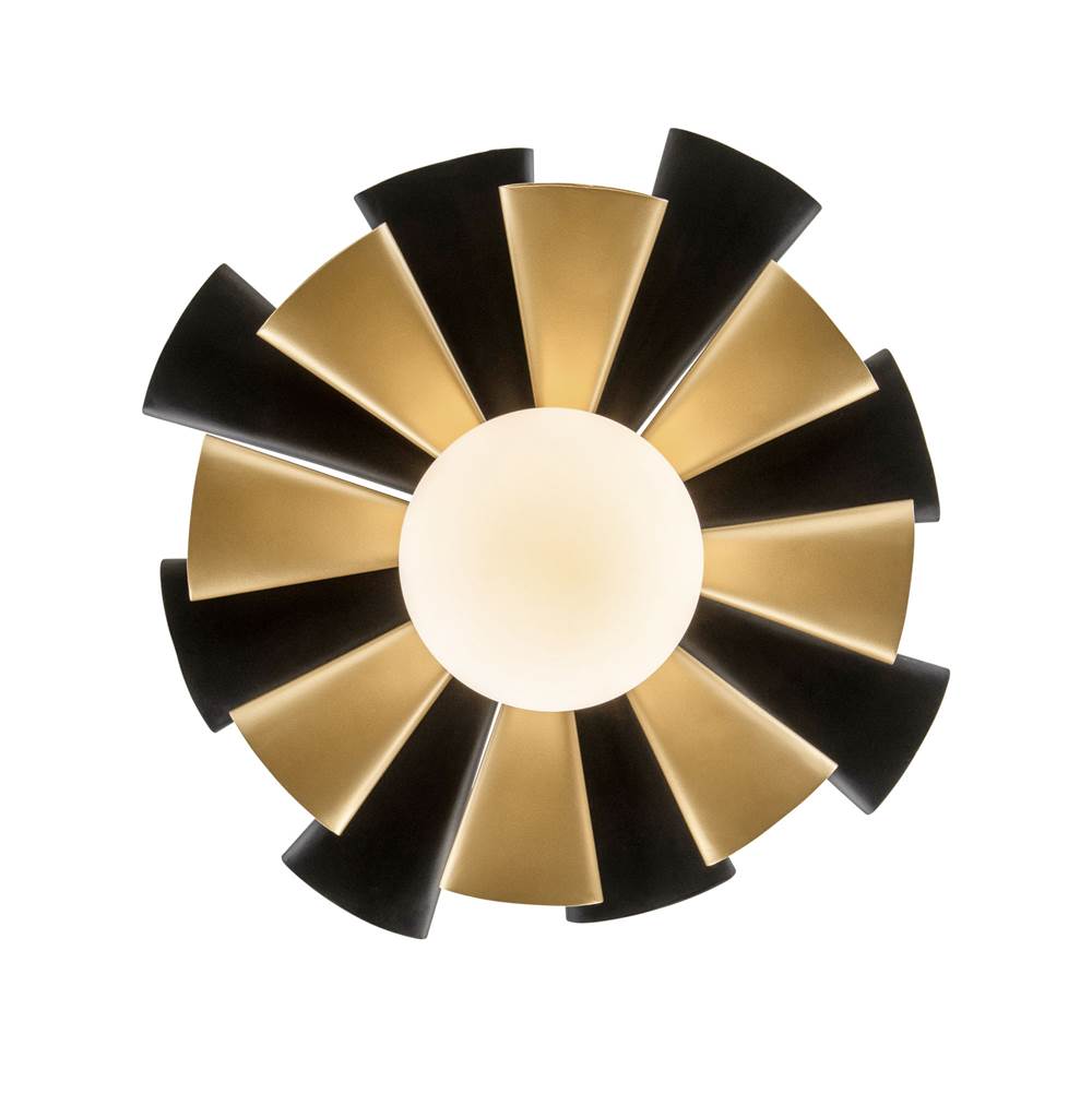 Varaluz 372P01MMBFG Matte Black,French Gold Daphne 1-lt Medium Pendant - Matte Black/french Gold Image 6