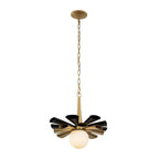 Varaluz 372P01MMBFG Matte Black,French Gold Daphne 1-lt Medium Pendant - Matte Black/french Gold Image 4