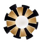 Varaluz Daphne 1-lt Convertible Flush Mount/sconce - Matte Black/french Gold