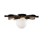 Varaluz 372S01LMBFG Matte Black,French Gold Daphne 1-lt Convertible Flush Mount/sconce - Matte Black/french Gold Image 4