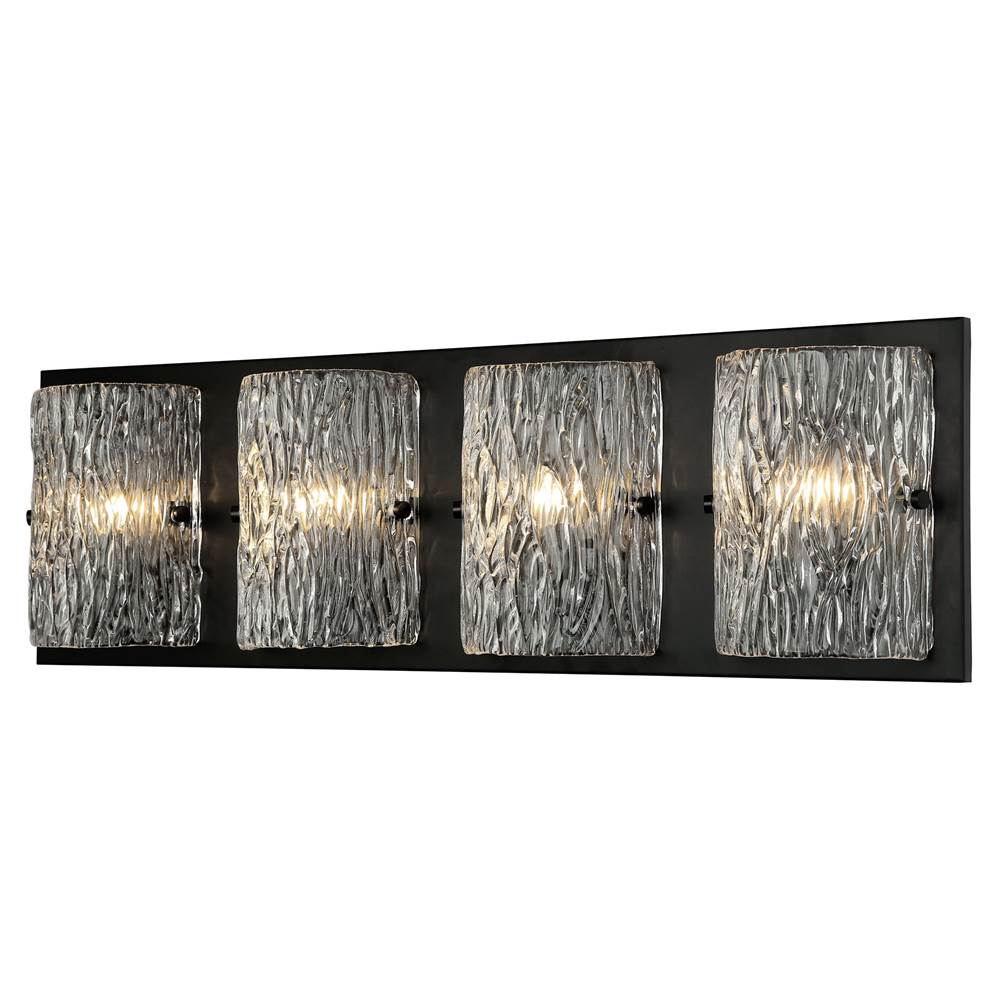 Varaluz 376B04BL Black Morgan 4-lt Bath - Black Image 1