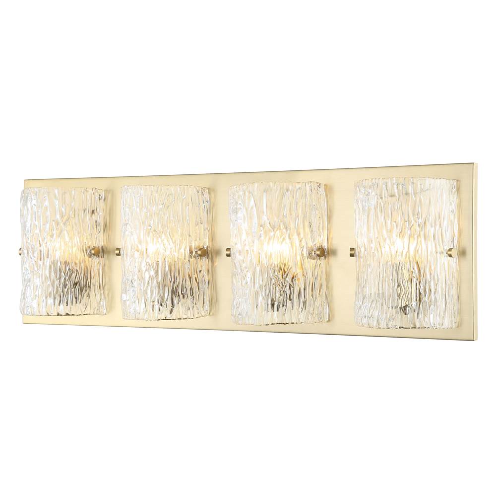 Varaluz 376B04SB Satin Brass Morgan 4-lt Bath - Satin Brass Image 1