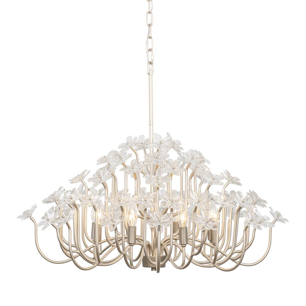 Varaluz 378C08GDAR Gold Dust,Artifact Wildflower 8-lt Chandelier - Gold Dust/artifact Image 1