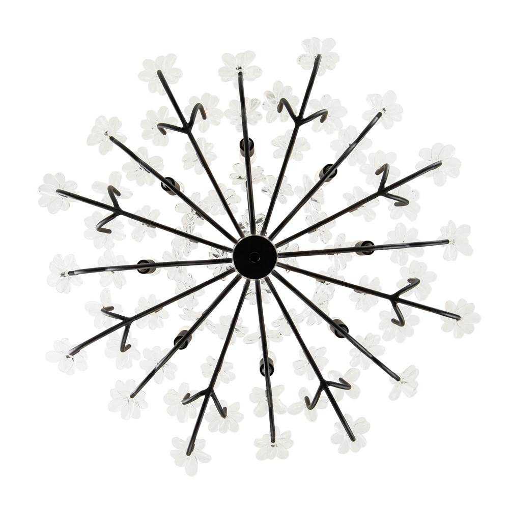 Varaluz 378C08MB Matte Black Wildflower 8-lt Chandelier - Matte Black Image 8