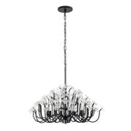 Varaluz 378C08MB Matte Black Wildflower 8-lt Chandelier - Matte Black Image 7