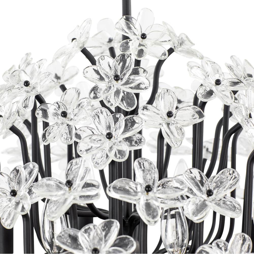 Varaluz 378C08MB Matte Black Wildflower 8-lt Chandelier - Matte Black Image 4