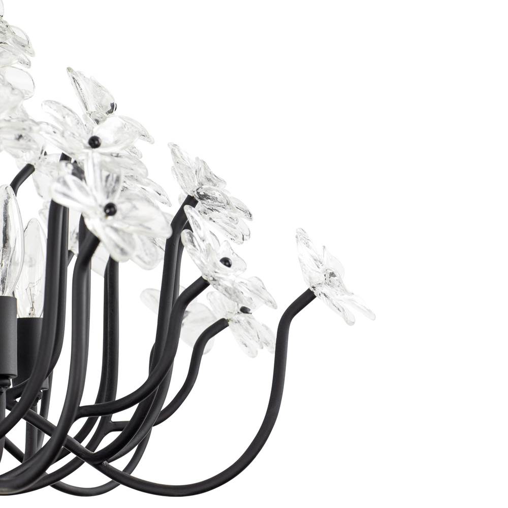 Varaluz 378C08MB Matte Black Wildflower 8-lt Chandelier - Matte Black Image 3