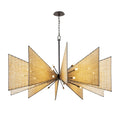 Varaluz 379C30MBS Matte Black,Sulihiya Machina 30-lt Chandelier - Matte Black/sulihiya Image 1