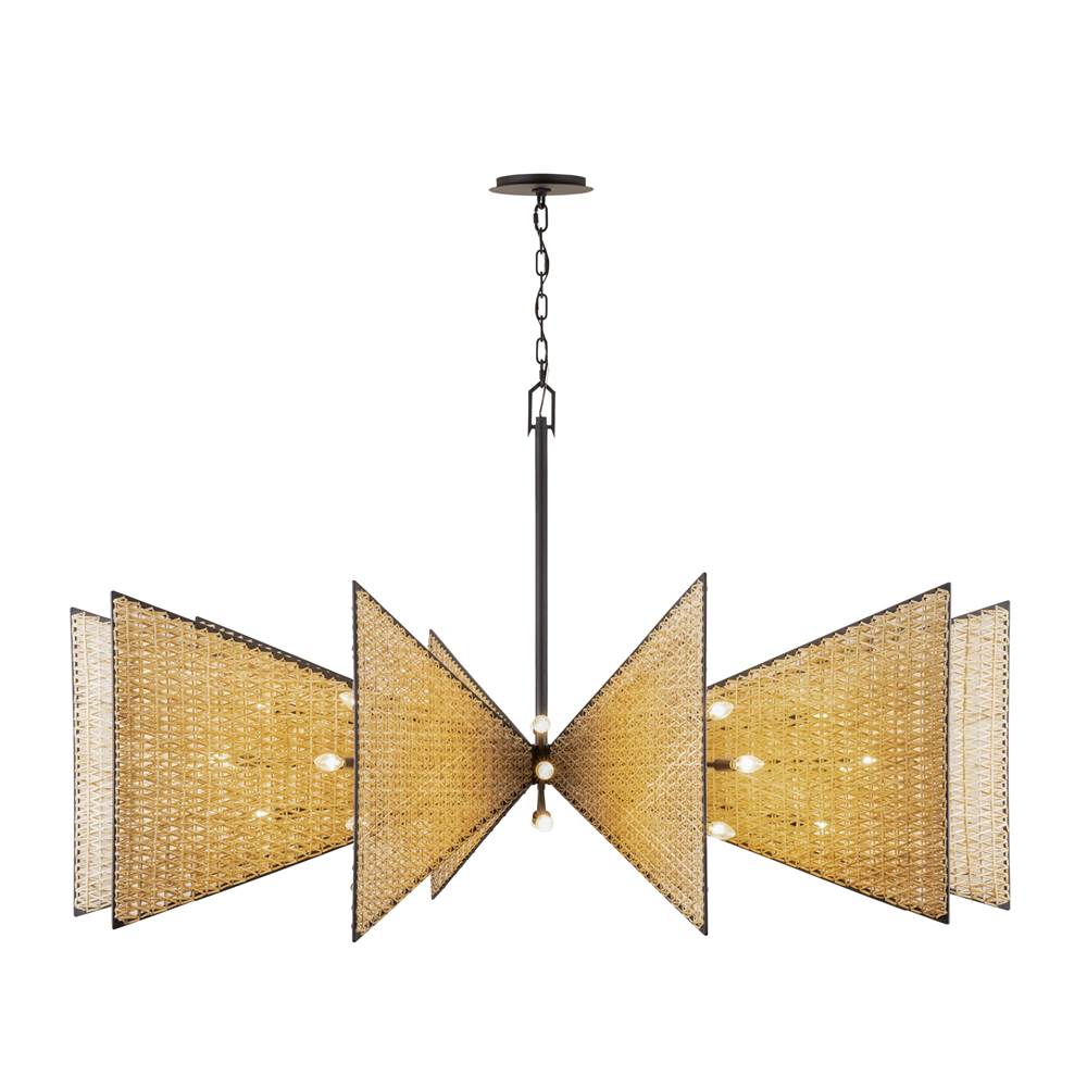 Varaluz Machina 30-lt Chandelier - Matte Black/sulihiya