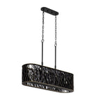 Varaluz 380N05MBFG Matte Black,French Gold Estela 5-lt Linear Pendant - Matte Black/french Gold Image 4