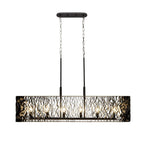 Varaluz Estela 6-lt   Linear Pendant - Matte Black/french Gold