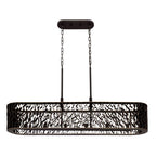 Varaluz 380N06MBFG Matte Black,French Gold Estela 6-lt   Linear Pendant - Matte Black/french Gold Image 4