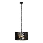 Varaluz 380P03MBFG Matte Black,French Gold Estela 3-lt Convertible Pendant/semi-flush - Matte Black/french Gold Image 9