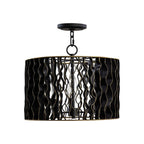 Varaluz 380P03MBFG Matte Black,French Gold Estela 3-lt Convertible Pendant/semi-flush - Matte Black/french Gold Image 8
