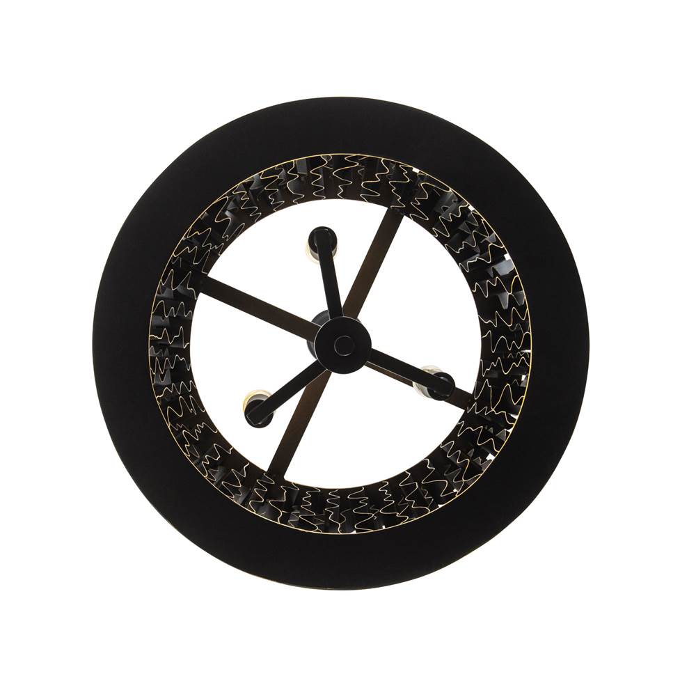 Varaluz 380P03MBFG Matte Black,French Gold Estela 3-lt Convertible Pendant/semi-flush - Matte Black/french Gold Image 7