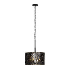 Varaluz 380P03MBFG Matte Black,French Gold Estela 3-lt Convertible Pendant/semi-flush - Matte Black/french Gold Image 5