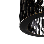 Varaluz 380P03MBFG Matte Black,French Gold Estela 3-lt Convertible Pendant/semi-flush - Matte Black/french Gold Image 2