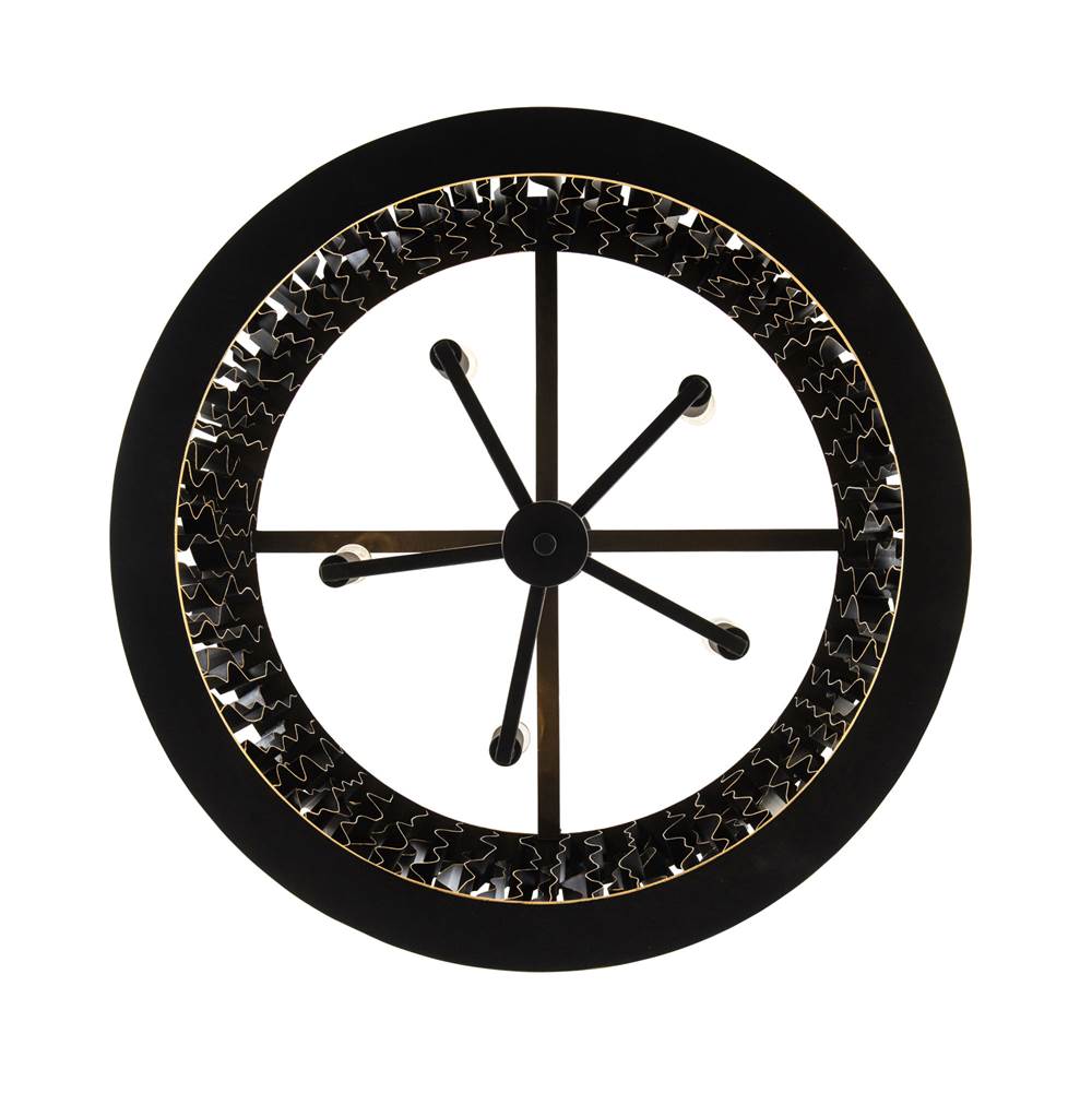 Varaluz 380P05MBFG Matte Black,French Gold Estela 5-lt Pendant - Matte Black/french Gold Image 5