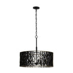 Varaluz 380P05MBFG Matte Black,French Gold Estela 5-lt Pendant - Matte Black/french Gold Image 4