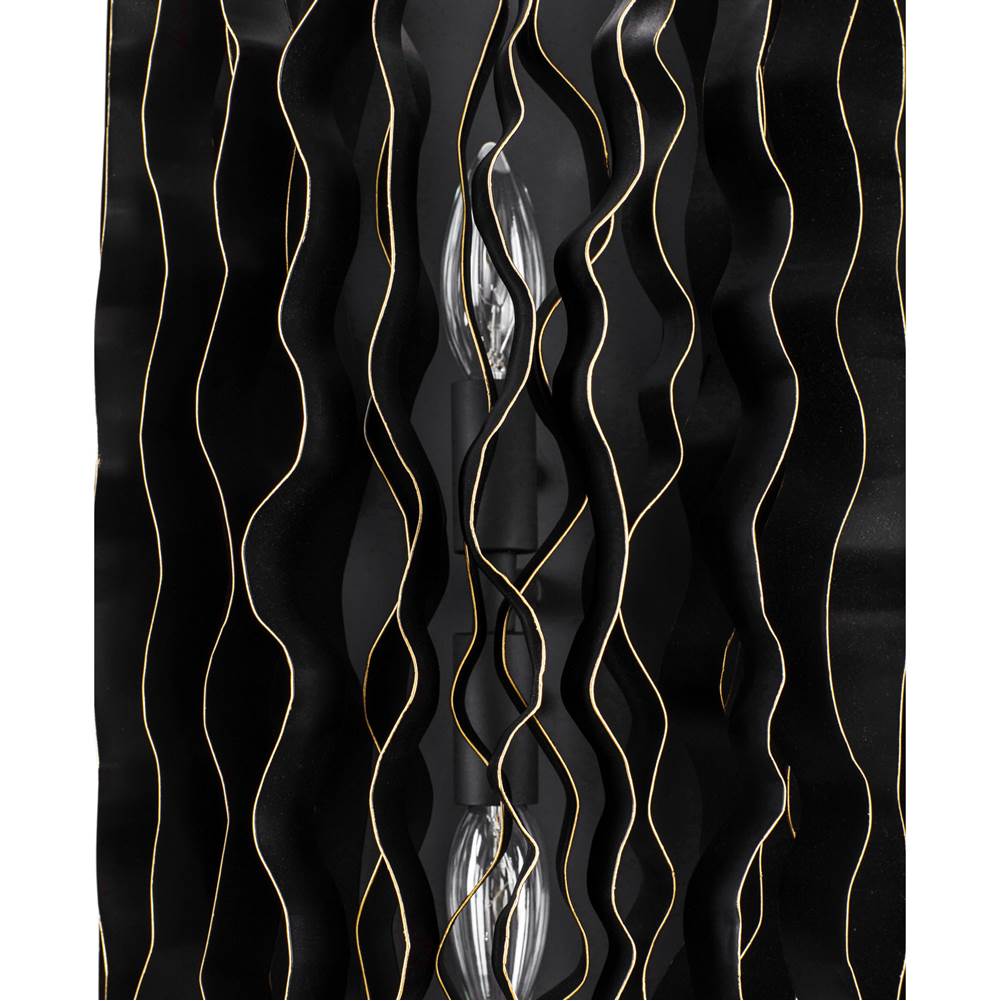 Varaluz 380W02MBFG Matte Black,French Gold Estela 2-lt Sconce - Matte Black/french Gold Image 2
