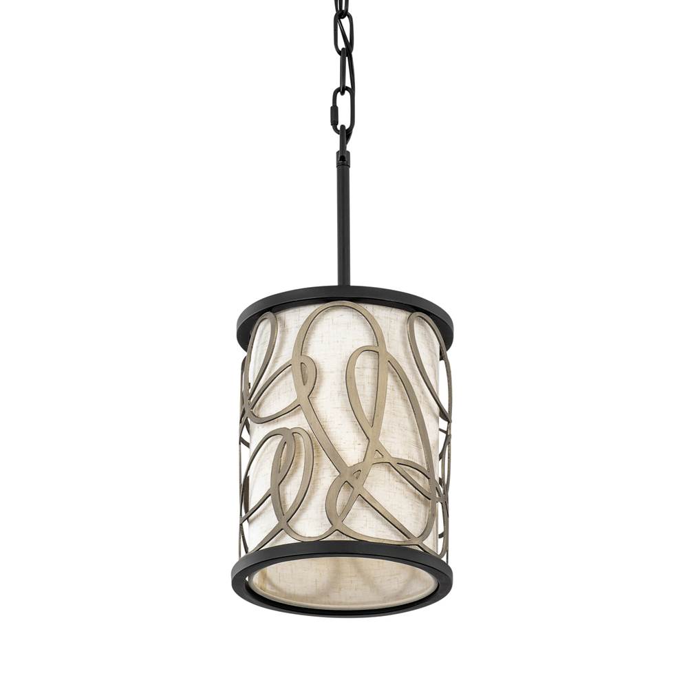 Varaluz 381M01MBAR Matte Black,Artifact Scribble 1-lt Mini Pendant - Matte Black/artifact Image 1