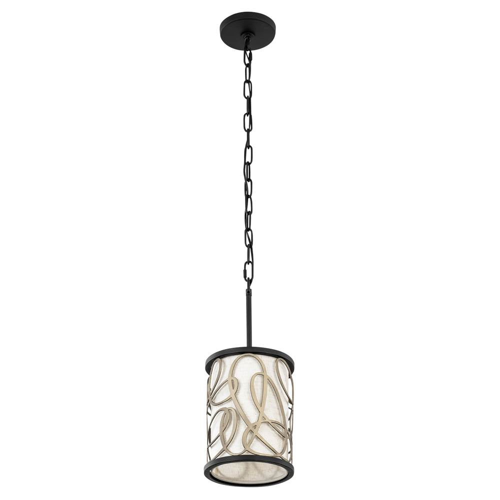 Varaluz 381M01MBAR Matte Black,Artifact Scribble 1-lt Mini Pendant - Matte Black/artifact Image 4