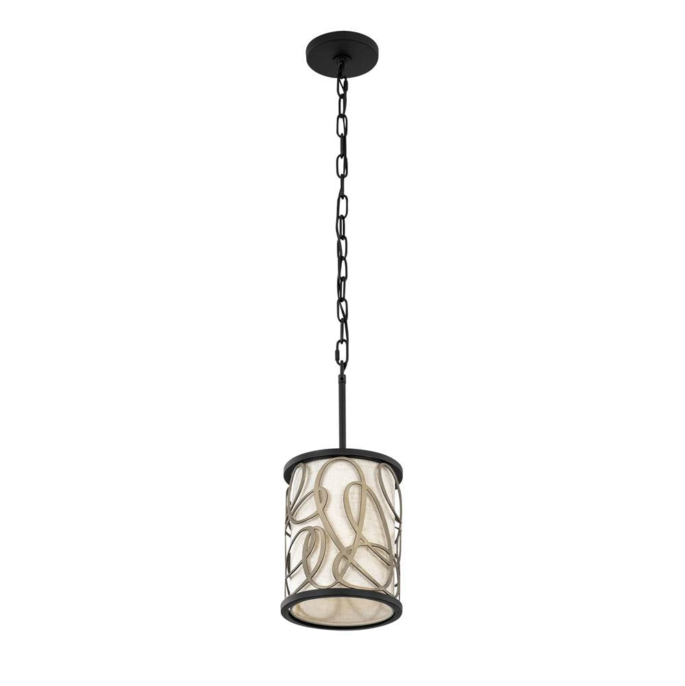 Varaluz 381M01MBAR Matte Black,Artifact Scribble 1-lt Mini Pendant - Matte Black/artifact Image 3