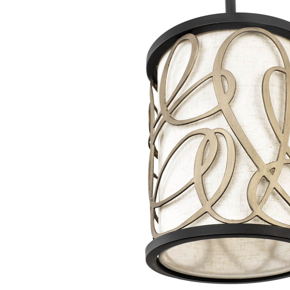 Varaluz 381M01MBAR Matte Black,Artifact Scribble 1-lt Mini Pendant - Matte Black/artifact Image 2