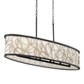 Varaluz 381N06MBAR Matte Black,Artifact Scribble 6-lt Linear Pendant - Matte Black/artifact Image 1