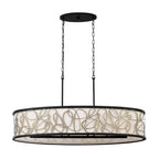 Varaluz 381N06MBAR Matte Black,Artifact Scribble 6-lt Linear Pendant - Matte Black/artifact Image 8