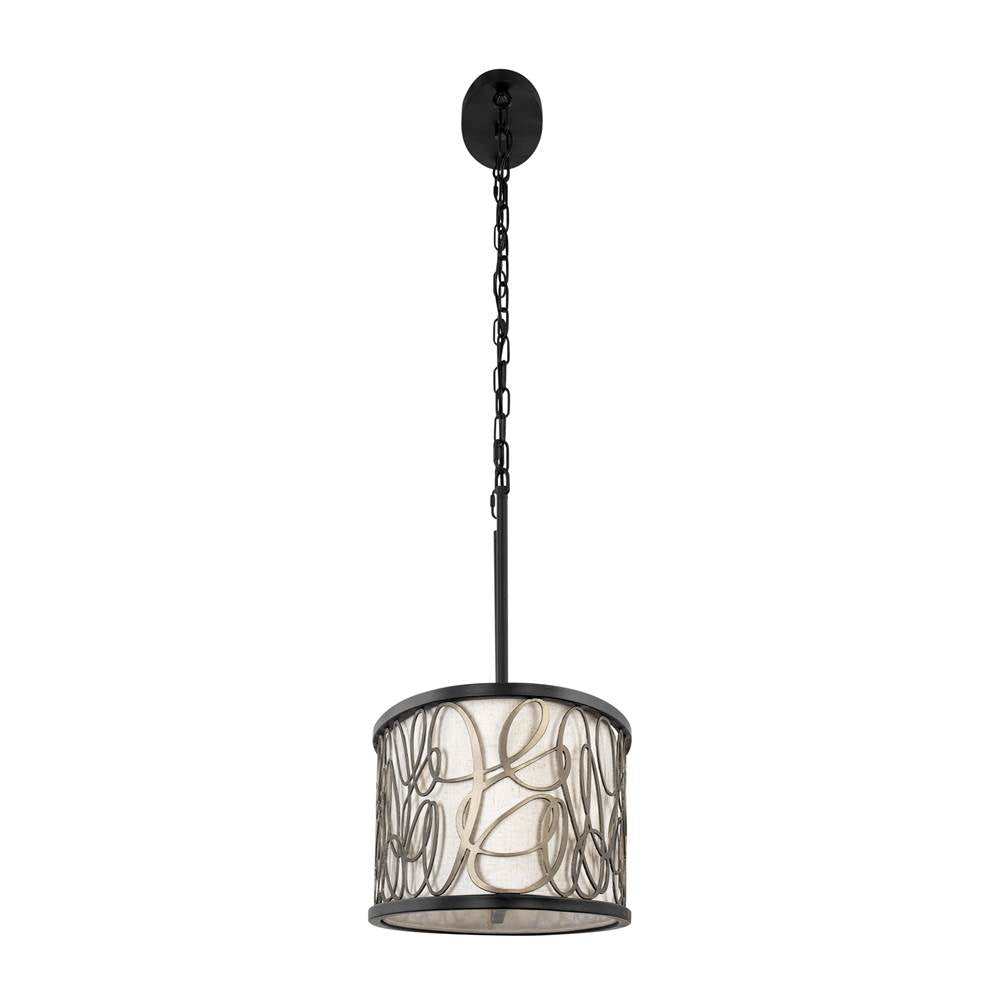 Varaluz 381N06MBAR Matte Black,Artifact Scribble 6-lt Linear Pendant - Matte Black/artifact Image 7