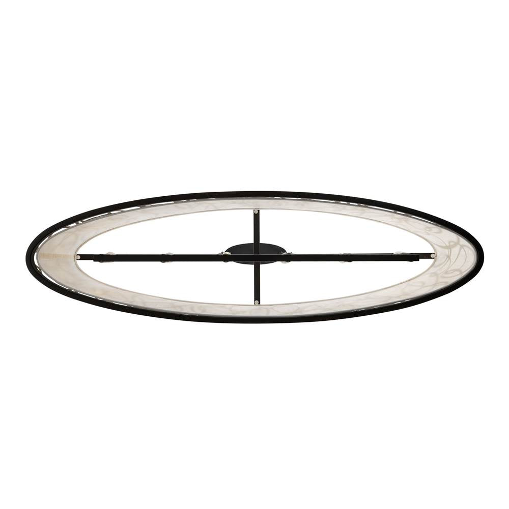 Varaluz 381N06MBAR Matte Black,Artifact Scribble 6-lt Linear Pendant - Matte Black/artifact Image 5