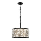 Varaluz Scribble 3-lt Convertible Pendant/semi-flush - Matte Black/artifact
