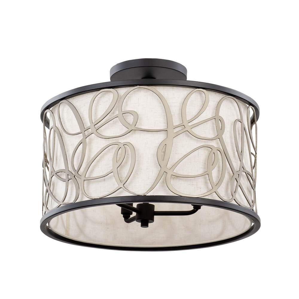 Varaluz 381P03MBAR Matte Black,Artifact Scribble 3-lt Convertible Pendant/semi-flush - Matte Black/artifact Image 6