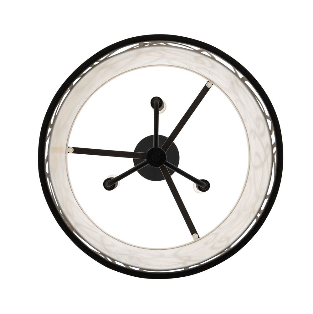 Varaluz 381P03MBAR Matte Black,Artifact Scribble 3-lt Convertible Pendant/semi-flush - Matte Black/artifact Image 5