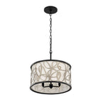 Varaluz 381P03MBAR Matte Black,Artifact Scribble 3-lt Convertible Pendant/semi-flush - Matte Black/artifact Image 4