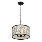 Varaluz 381P03MBAR Matte Black,Artifact Scribble 3-lt Convertible Pendant/semi-flush - Matte Black/artifact Image 3